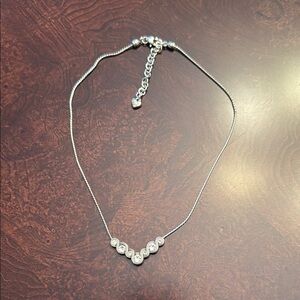 Brighton Silver Swirl with Crystals Necklace